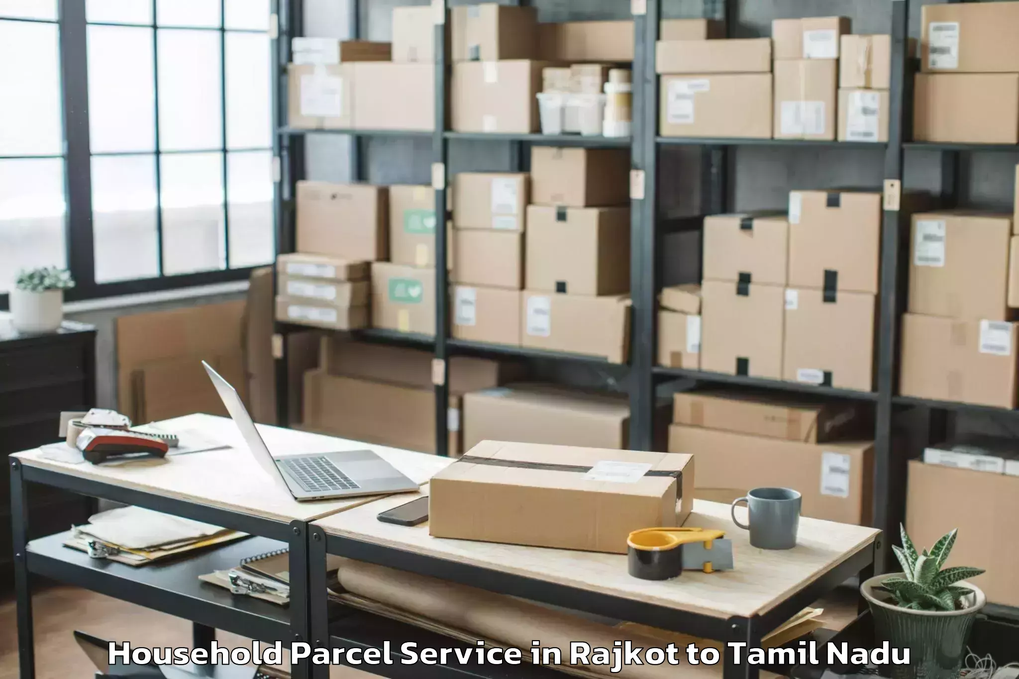 Book Rajkot to Alanganallur Household Parcel